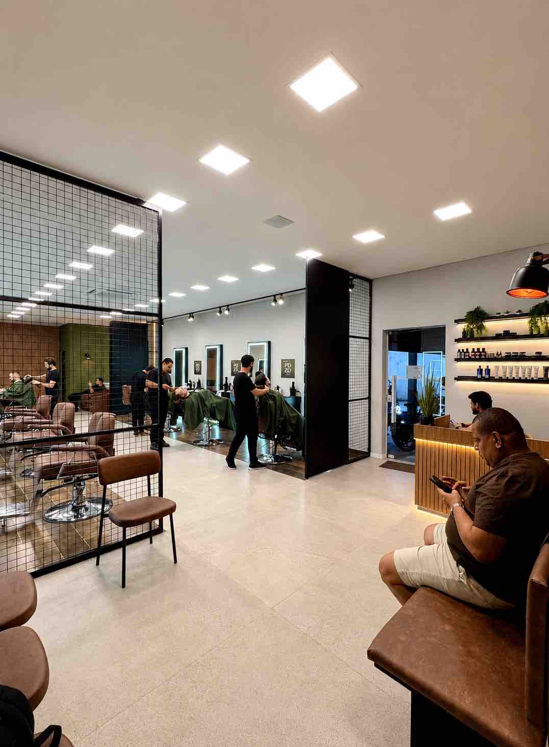 Interior da barbearia